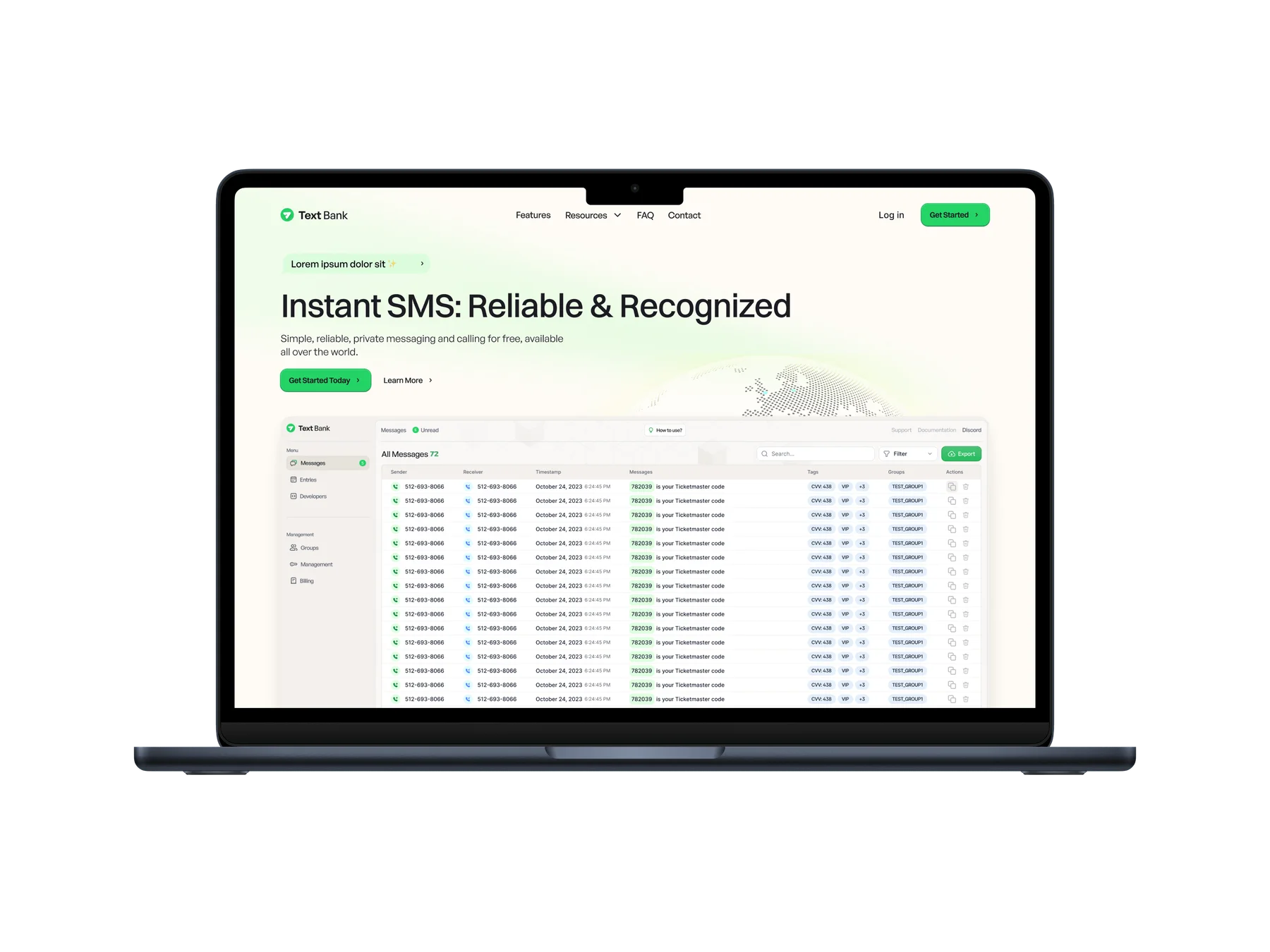 TextBank — project preview